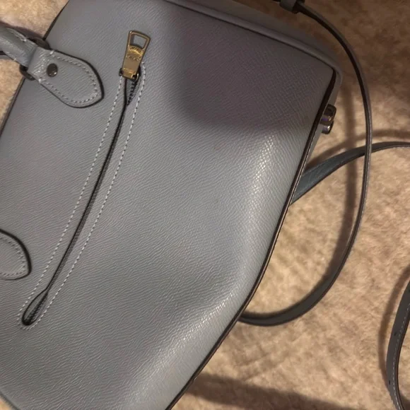 COACH Rowan Satchel Sky Blue Leather - Picture 5 of 7